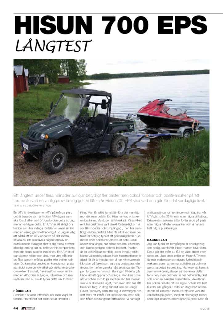 thumbnail of 2015 långtest HiSun HS700 UTV