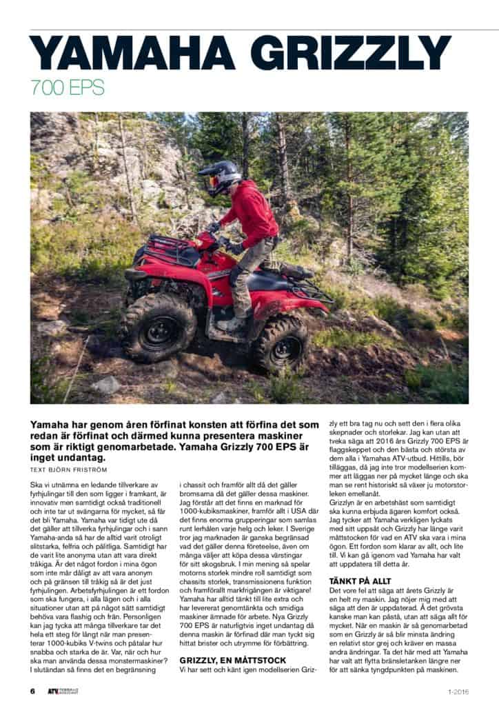 thumbnail of 2016 yamaha grizzly 700